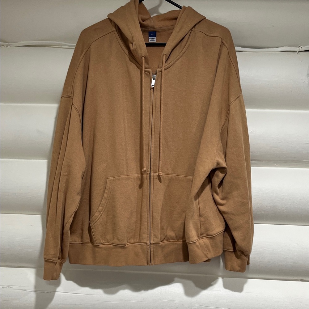 Old Navy Beige Zip-Up Hoodie - 3X